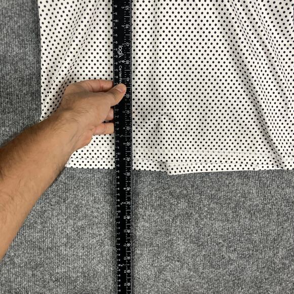 Active Tank Top Womens Size XS White Black Polka Dot Stretch Workout Athletic - Picture 2 of 5